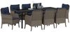 vidaXL Garten Essgruppe mit Kissen 9 pcs Grau Poly-Rattan 3380196 Bild 3