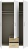 Drehtürenschrank >ECONOBOX< in Weiss / Puccini Eiche - 119,4x190,5x54,4 (BxHxT) Bild 4