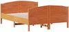 vidaXL Massivholzbett ohne Matratze Wachsbraun 135x190 cm Kiefernholz 3216184 Bild 3