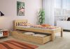Erst-Holz Einzelbett Natur 100x200 Bettgestell Senkrechte Balken Bild 4