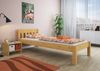 Erst-Holz Einzelbett Natur 100x200 Bettgestell Senkrechte Balken Bild 2
