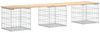 vidaXL Gartenbank aus Gabionen 203x44x42 cm Massivholz Kiefer 834341 Bild 5