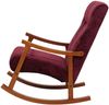 Schaukelstuhl HWC-K10, Relaxsessel, Holz FSC® Stoff/Textil Chenille (465g/m²) ~ bordeaux, Gestell Walnuss-Optik Bild 5