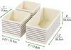Aufbewahrungsbox Stoffkisten Organizer mDesign 6er Set blau/natur gestreift Bild 4