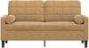 vidaXL 2-Sitzer-Sofa mit Zierkissen Braun 140 cm Samt 3278226 Bild 3