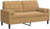 vidaXL 2-Sitzer-Sofa mit Zierkissen Braun 140 cm Samt 3278226 Bild 2