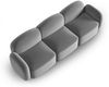 Micadoni Sofa Blair 3-Sitzer Samtstoff Hellgrau Bild 4