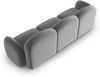 Micadoni Sofa Blair 3-Sitzer Samtstoff Hellgrau Bild 3