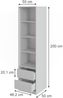 Kleiderschrank Elmo Weiß 50 x 200 cm Vicco Bild 2
