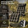 STEELSØN 'Lysira' Liegestuhl, klappbar & wetterfest, schwarz/silber, Sonnenliege mit extra dicker Polsterauflage, verstellbarer Gartenstuhl, bis 200 kg belastbar, 2er Set Bild 2