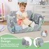 COSTWAY Kindersessel, 2 in 1 Klappsofa im Dunkeln Leuchtend, mit Decke, gepolstert Bild 4