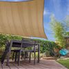 Lumaland Sonnensegel 100% HDPE mit Stabilisator für UV-Schutz - Quadrat 3x3 Meter - Sand Bild 2