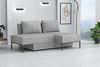 Sofa mit Schlaffunktion GORKA 3in1 – Bett, Liege & Sofa in Stoff Velo Hellgrau Bild 2