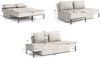 Sofa mit Schlaffunktion GORKA 3in1 – Bett, Liege & Sofa in Stoff Velo Hellgrau Bild 5
