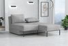 Sofa mit Schlaffunktion GORKA 3in1 – Bett, Liege & Sofa in Stoff Velo Hellgrau Bild 3