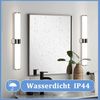 Nettlife LED Spiegelleuchte Bad Spiegellampe Badleuchte Chrom Wandlampe, LED fest integriert, Neutralweiß, Keller Küche Bild 3