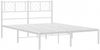 vidaXL Bettgestell mit Kopfteil Metall Weiß 140x200 cm 372229 Bild 4