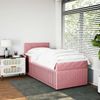 vidaXL Boxspringbett mit Matratze Rosa 90x200 cm Samt 3289955 Bild 4
