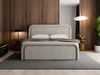 Compleo Boxspringbett Kontinentalbett mit Bonell-Federkern, rundes Kopfteil (Topper als Option, Stoff: PUENTE oder QUELLE), Designerbett, Japandi und Modern Schlafzimmer, Jugendzimmer Bild 3