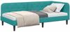 vidaXL Eckbettgestell Türkis 90 x 200 cm Samt 42016614 Bild 3