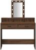 vidaXL Schminktisch mit Speicher Braun 100 x 41 x 140 cm Holzwerkstoff 865178 Bild 5