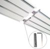 Vorhangschiene "weiß" aus Aluminium, alle Längen bis 480cm möglich, Flache Gardinenschiene ( 7mm ), "1- / 2-/ 3- /4-läufig" inkl. Vorhanggleiter Bild 3