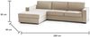 Dmora Schlafsofa mit Halbinsel Allaida, Sofa mit linker Stauraumhalbinsel, Standardarmlehnen, 100 % Made in Italy, 280 x 95 x 90 cm, Beige Bild 3