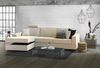 Dmora Schlafsofa mit Halbinsel Allaida, Sofa mit linker Stauraumhalbinsel, Standardarmlehnen, 100 % Made in Italy, 280 x 95 x 90 cm, Beige Bild 4