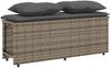 vidaXL 3-tlg. Garten-Essgruppe mit Kissen Grau Poly Rattan 4003904 Bild 4