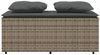 vidaXL 3-tlg. Garten-Essgruppe mit Kissen Grau Poly Rattan 4003904 Bild 5