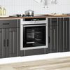 vidaXL Herdumbauschrank Lucca Schwarz Holzwerkstoff 853758 Bild 3
