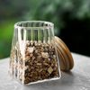 Elegante Vorratsbehälter aus Borosilikatglas 3er Set mit luftdichtem Holzdeckel Bild 3