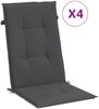 vidaXL Hochlehner-Auflagen 4 Stk. Melange Anthrazit 120x50x4 cm Stoff 4002410 Bild 2