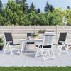 vidaXL Hochlehner-Auflagen 4 Stk. Melange Anthrazit 120x50x4 cm Stoff 4002410 Bild 3