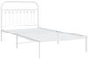 vidaXL Bettgestell mit Kopfteil Metall Weiß 100x200 cm 376644 Bild 3