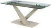 Vente-unique - MALATA Esstisch Glas TransparentBeige - B 90 cm x H 76 cm x L 220 cm260 cm180 cm Bild 5