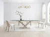 Vente-unique - MALATA Esstisch Glas TransparentBeige - B 90 cm x H 76 cm x L 220 cm260 cm180 cm Bild 2