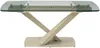 Vente-unique - MALATA Esstisch Glas TransparentBeige - B 90 cm x H 76 cm x L 220 cm260 cm180 cm Bild 3