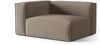 Micadoni Eckmodul Nuria 2-Sitzer Links Samt Warmes Grau Bild 2
