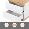 HAUSS SPOLE Nachttisch Nachttisch (1-St) Nachtschrank Beistelltisch Sofatisch (E1-Spanplatte, weiß), Funktion von Aufbewahrung Bild 2