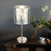 LED Tischlampe. silber, Dekorstanzungen, Höhe 35 cm, NADI Bild 4