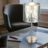 LED Tischlampe. silber, Dekorstanzungen, Höhe 35 cm, NADI Bild 3