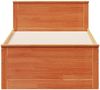 vidaXL Massivholzbett ohne Matratze mit Kopfteil 90x200 cm Wachsbraun 3308776 Bild 4