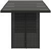 vidaXL Gartentisch mit Glasplatte Schwarz 190x80x75 cm Poly Rattan 365602 Bild 5