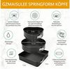 Kityhome Springform Kuchenform Backform Set 3tlg 24 26 28 cm,antihaft Carbonstahl, (3-tlg), eckig,rund,herzförmig(11/10.2/9.4in),hitzebeständig bis 220°C Bild 2