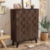 Schuhschrank aus Spanplatte mit verstellbaren Einlegeböden, 80x35,5x110 cm, Holzoptik dunkel Bild 5
