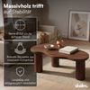 skølm 'Máni' Couchtisch in organischer Form, Eichenholz lackiert, Walnuss Optik, Beistelltisch für Wohnzimmer Bild 3