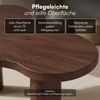 skølm 'Máni' Couchtisch in organischer Form, Eichenholz lackiert, Walnuss Optik, Beistelltisch für Wohnzimmer Bild 4