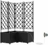 vidaXL Garten-Pflanzgefäß 3 Stk. Schwarz 80 x 80 x 142 cm PP 42002854 Bild 2