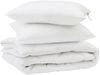 vidaXL Bettdecke mit Kissen 3 pcs Weiß Mikrofaser 3377547 Bild 2